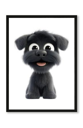 PNG Schnauzer dog illustration cartoon fluffy.