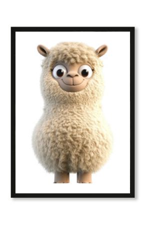 PNG Alpaca illustration cartoon animal.