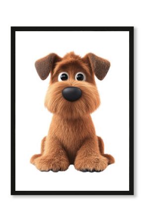 PNG Dog Airedale Terrier illustration cartoon fluffy.
