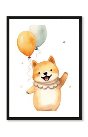 PNG Cartoon cute character puppy.