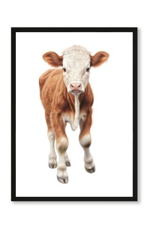 PNG Cow character farmer livestock drawing mammal.