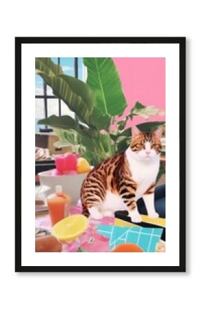 An american shorthair cat craft animal mammal person.