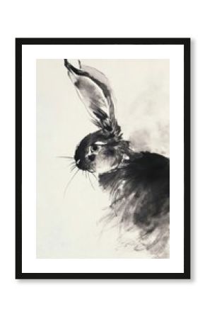 Rabbit drawing animal mammal.