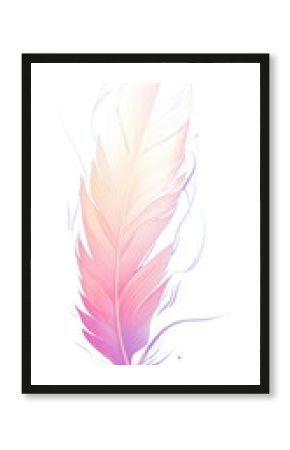 PNG Feather pattern leaf art.