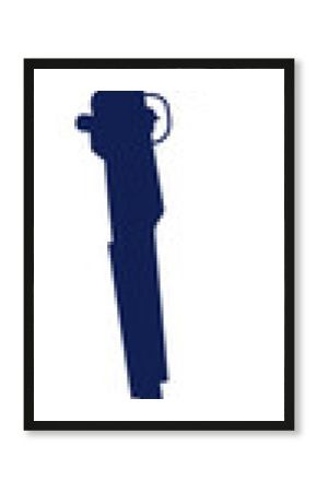 Showing navy outline of battlefield cross with rifle, helmet and dog tags on transparent background