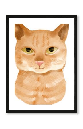 watercolor cat