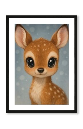 Adorable cartoon deer illustration