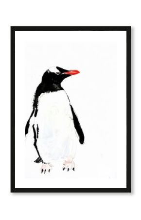 Elegant penguin illustration with simplicity.