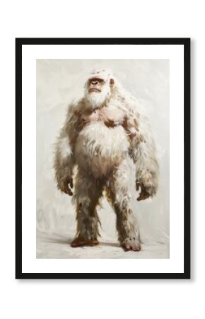 Majestic white-furred mythical creature