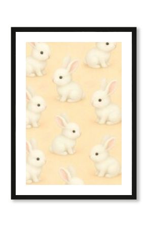 Cute rabbits pattern illustration.