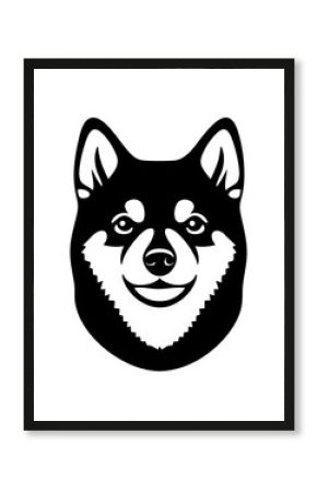 Shiba Inu png black dog clipart, transparent background