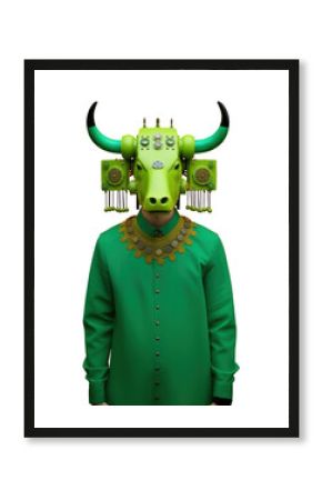 PNG Futuristic bull mask costume