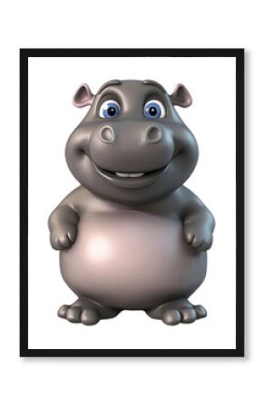 PNG Baby cute chubby hippo illustration character cartoon.