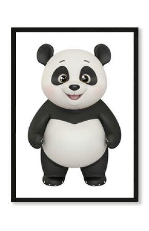 PNG Baby cute chubby panda illustration character cartoon.