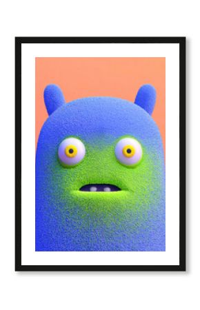 funny halloween monster characters with colorful 3d cartoon fantasy design