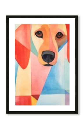 Dog abstract painting mammal.