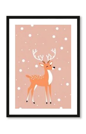 Christmas reindeer christmas pattern animal.