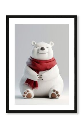 Scarf bear character animal.
