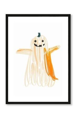 Halloween illustration cute vermicelli.
