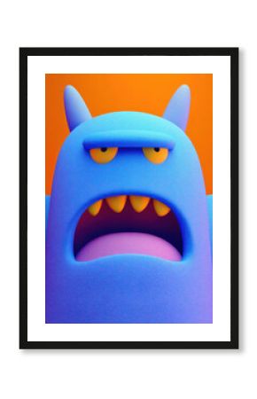 funny halloween monster characters with colorful 3d cartoon fantasy design