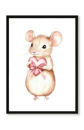 Art illustration watercolor animal.