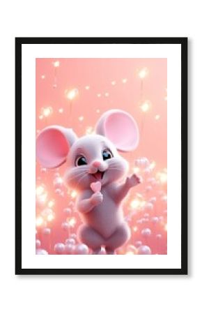 Cute Mouse dreamy wallpaper cartoon animal mammal.