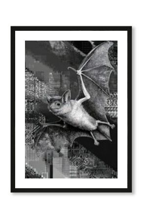 Intricate bat digital mobile wallpaper