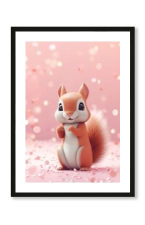 Squirrel dreamy wallpaper cartoon animal figurine.