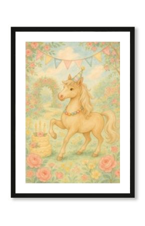 Whimsical pony birthday celebration