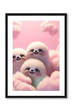 Sloth cartoon nature cute.