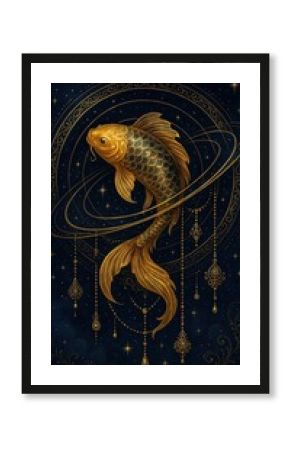 Golden fish celestial elegance