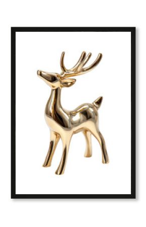 PNG Reindeer metallic elegant gold.