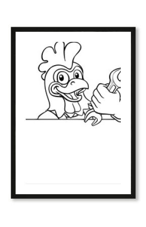 Chicken Mechanic Plumber Spanner Wrench Handyman