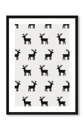 Minimalist deer pattern wallpaper for mobile