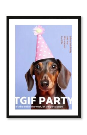 TGIF party poster template and design