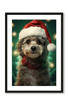 Dog christmas portrait mammal.