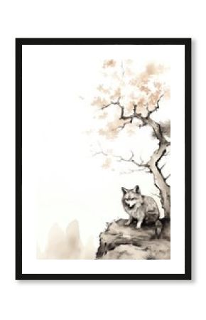 Drawing mammal animal sketch.