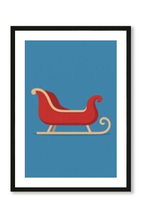 Minimalist red sleigh mobile wallpaper