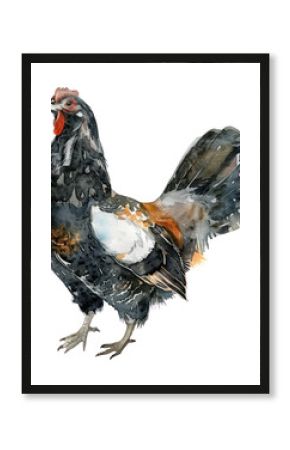 PNG An isolated capercaillie illustration watercolor chicken.