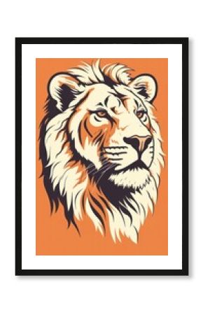 Lion sticker animal mammal art.