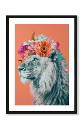 Lion art illustrated asteraceae.