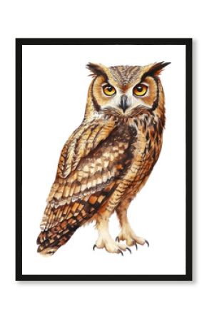 PNG Owl owl illustration watercolor.