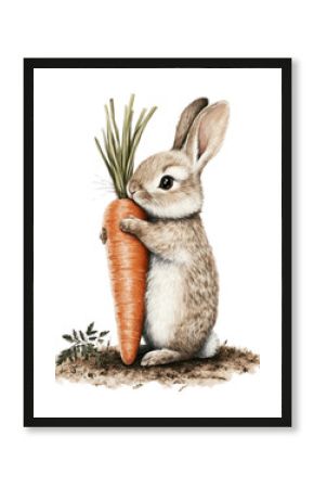 PNG Rabbit carrot vegetable animal.