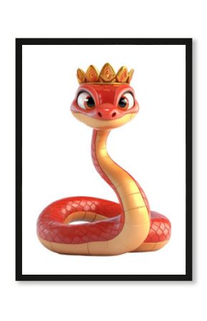 PNG Red and gold snake illustration character cartoon.