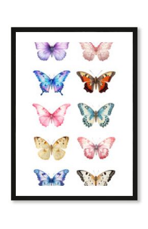 PNG butterfly set, transparent background