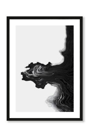 Topographic map shows land formation against white background, used for geographic study
