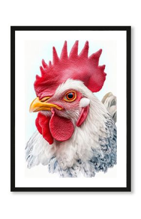 Vivid Rooster Portrait