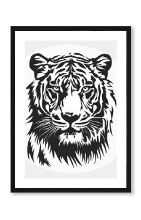 Tiger wildlife stencil panther.