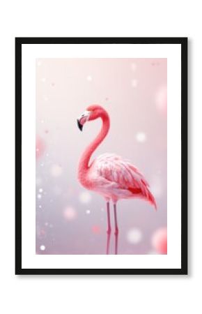 Cute pink flamingo animal bird beak.