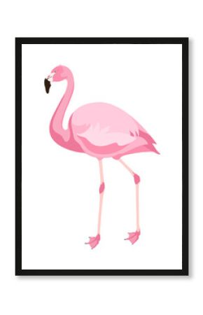 PNG pink flamingo illustration, animal sticker, transparent background